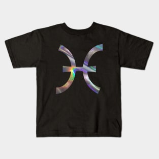 hologram print pisces Kids T-Shirt